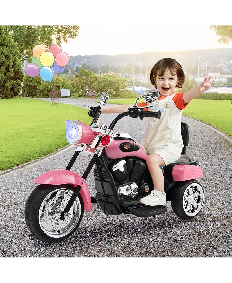 Slickblue 6V Powered Toddler 3-Wheel Motorbike Ride On Toy with Horn and Headlight