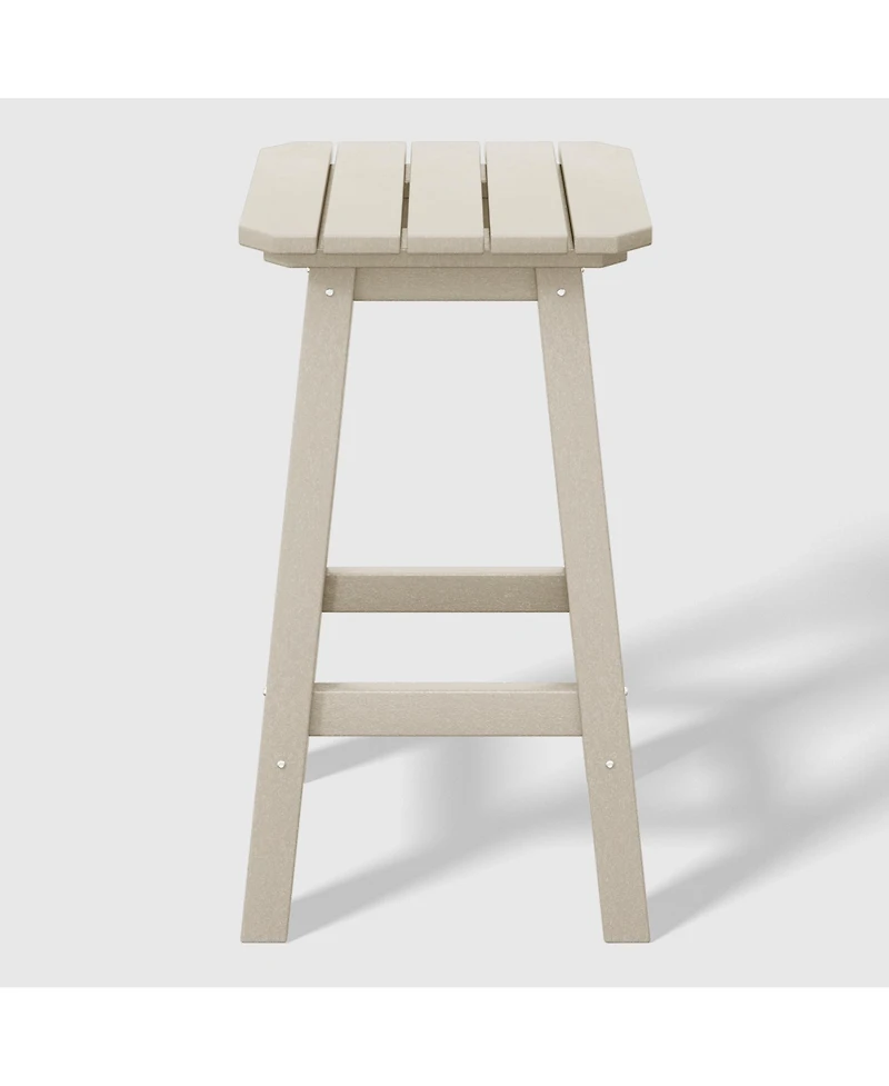 WestinTrends 24" Hdpe Outdoor Patio Counter High Backless Square Set of