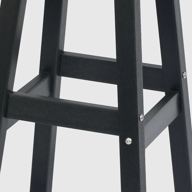 WestinTrends 29" Hdpe Outdoor Patio Square Bar Stools (Set of