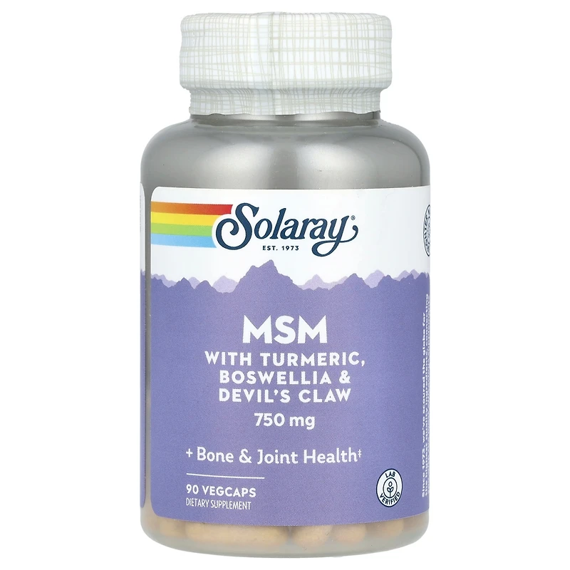 Solaray Msm with Turmeric Boswellia & Devil's Claw 750 mg