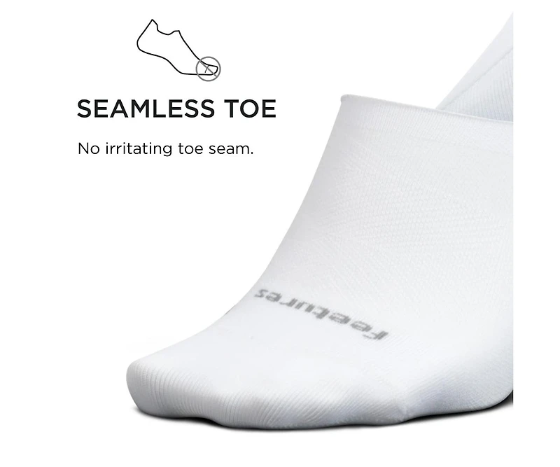Feetures Men's Elite Ultralight Invisible Socks - Anti-Slip Sport Sock Liner with Targeted Compression