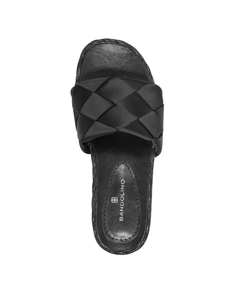 Bandolino Women's Deedee Woven Upper Espadrille Slide Sandals