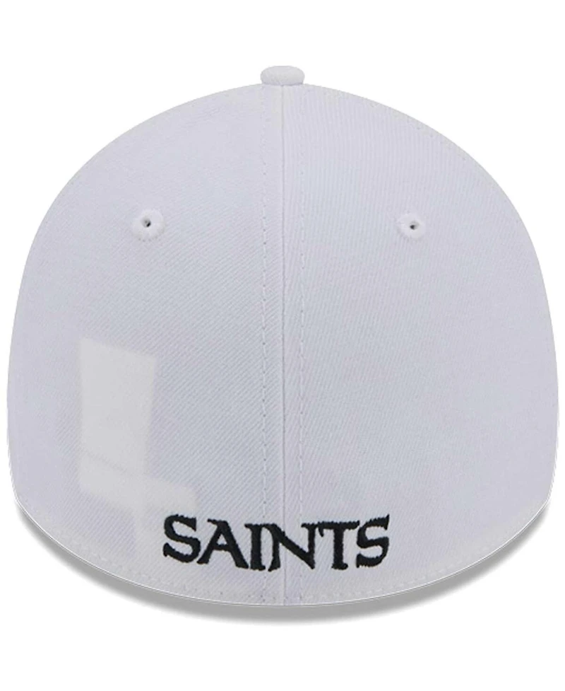 New Era Men's White New Orleans Saints Main 39THIRTY Flex Hat