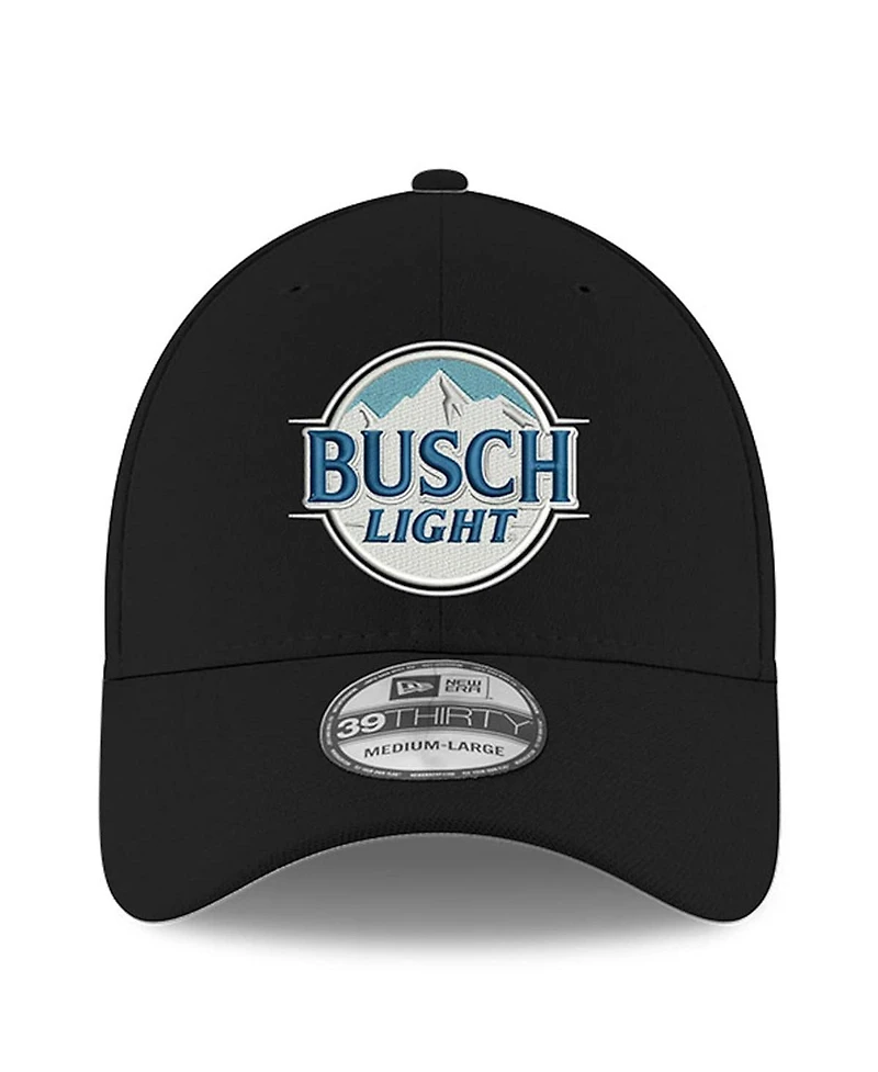 New Era Men's Black Ross Chastain Busch Light 39THIRTY Flex Hat