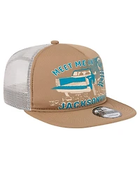 New Era Men's Tan Jacksonville Jaguars Meet Me 9FIFTY Snapback Hat