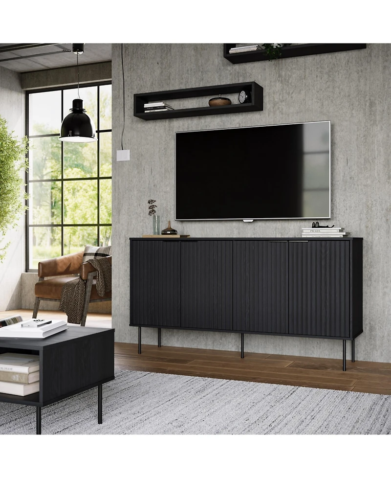 Amber & Emily Fluted Sideboard Buffet Cabinet
