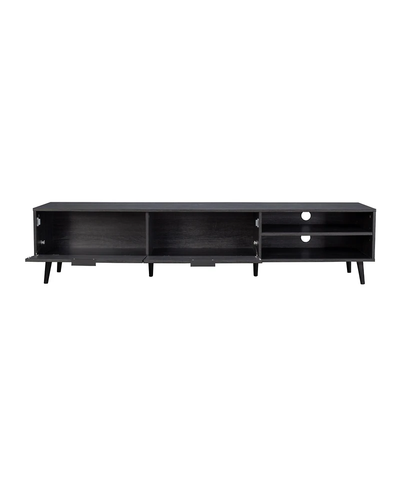 Amber & Emily Tv Stand with Doors and Open Shelves for TVs up to 85"