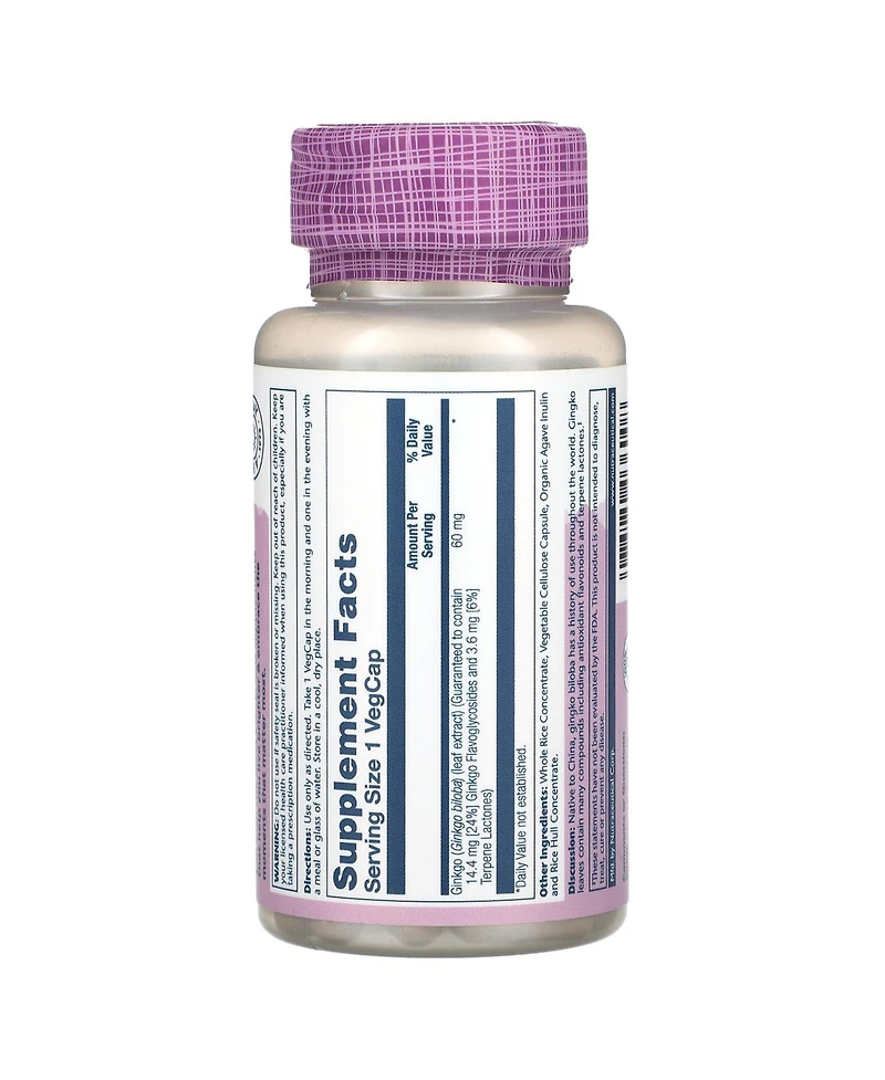 Solaray Vital Extracts Ginkgo Biloba 60 mg
