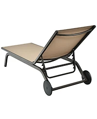 Slickblue 6-Position Adjustable Fabric Outdoor Patio Recliner Chair