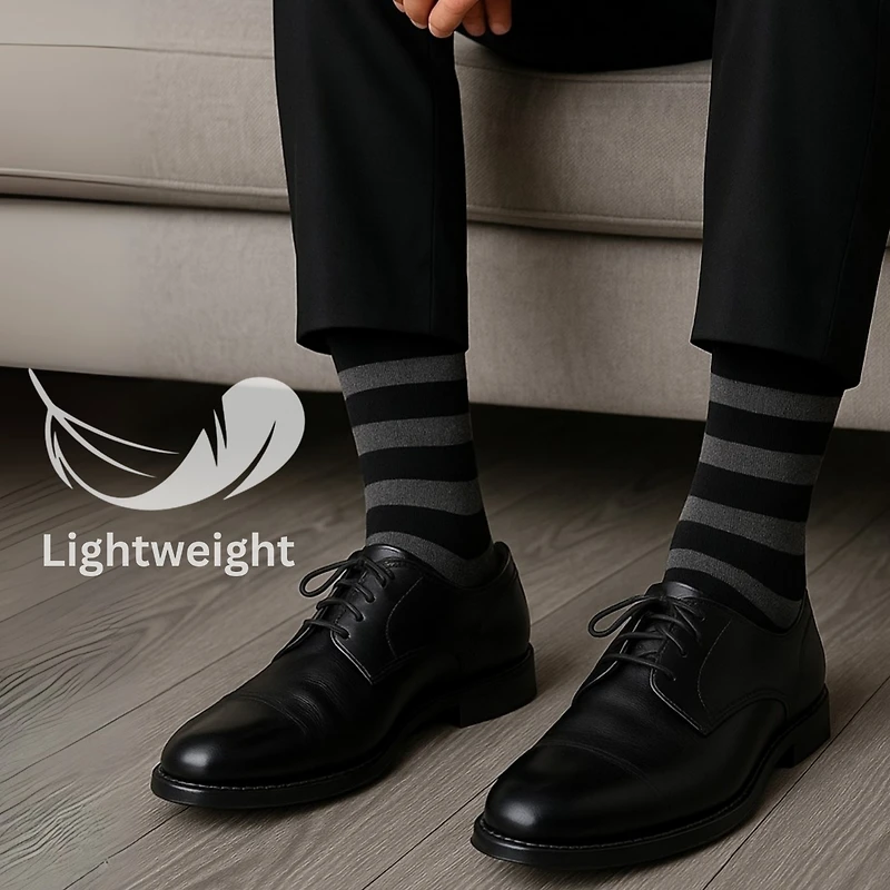 Alpine Swiss Men's Dress Socks 6 Pair Crew Sock Cotton for Men Solid Ribbed Argyle Pattern Multicolor Fun Designs