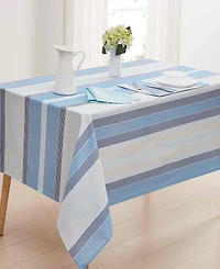 Izod Breakers Stripe Water-Resistant Indoor and Outdoor Tablecloth