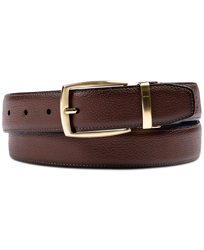 Club Room Men's Reversible Pebble Belt, Created for Macy's
