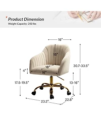 Velvet Home Office Desk Chair Height Adjustable