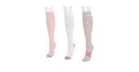 Muk Luks Women's 3 Pack Cotton Compression Knee-High Socks