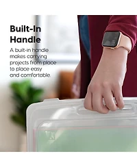Iris Pack 8.5" x 11" Portable Project Case Container with Snap-Tight Latch