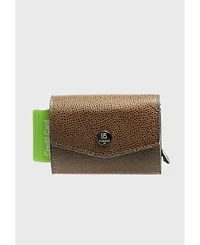 Furniq Uk Men's Genuine Leather Caviar Pattern Snap Closure Wallet & Card Holder