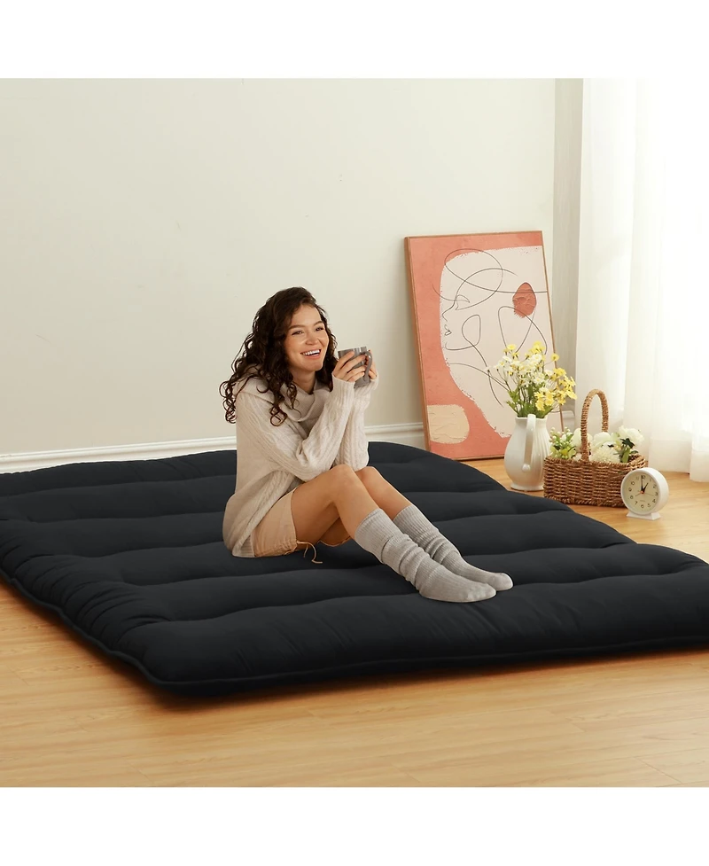 Caromio Full Size Futon Mattress Floor Mattress Pad Portable Dorm Sleeping Pad, 54"x 80"