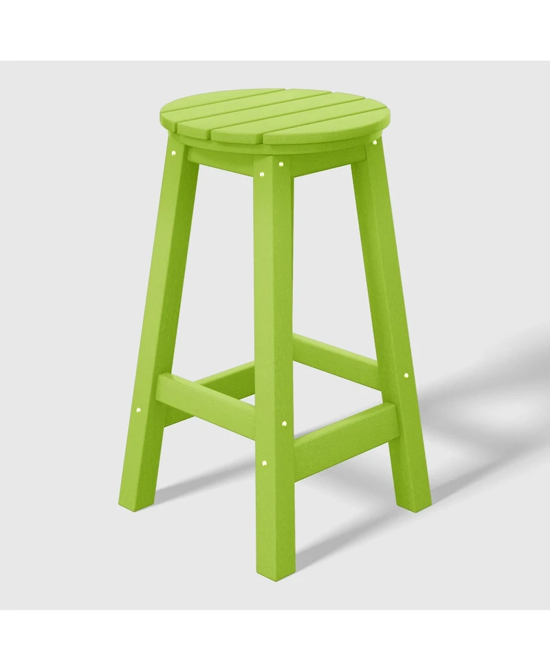 WestinTrends 24" Hdpe Outdoor Patio Round Counter Height Stool Set of