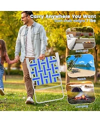 Slickblue Pieces Folding Beach Chair Camping Lawn Webbing