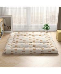 Slickblue Foldable Futon Mattress with Washable Cover and Carry Bag for Camping
