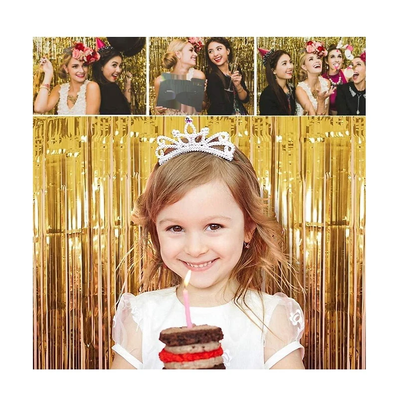 4-Pack Curtain Photo Booth Backdrop Streamers Party Decorations