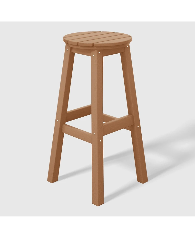 WestinTrends 29" Hdpe Outdoor Patio Round Bar Stool Set of 3