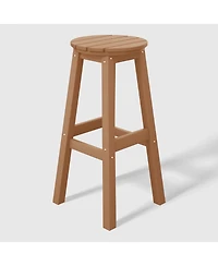 WestinTrends 29" Hdpe Outdoor Patio Round Bar Stool Set of 3
