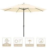 Yescom Xl 13Ft Aluminum Patio Umbrella 8 Rib Heavy Duty Table Parasol Crank Outdoor Garden Deck Beach Furniture