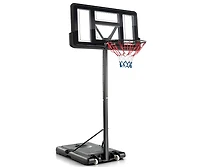 Slickblue 4.25-10 Feet Adjustable Basketball Hoop System with 44 Inch Backboard-a