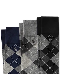 Polo Ralph Lauren Men's 3-Pack Argyle Dress Socks