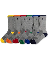 Polo Ralph Lauren Men's 6-Pk. Performance Tipped Color Heel Toe Crew Socks