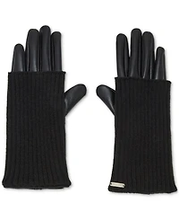 Steve Madden Women's Mixed-Media Gloves