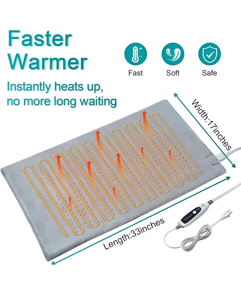 Caromio Electric Heating Pad Extra Large, 17" x 33"