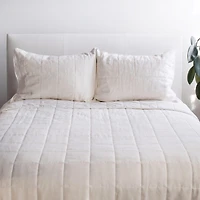 French Linen Box Stitch Quilt - Full/Queen
