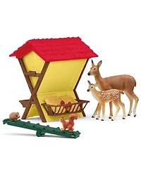 Schleich Farm World Feeding The Forest Animals Playset