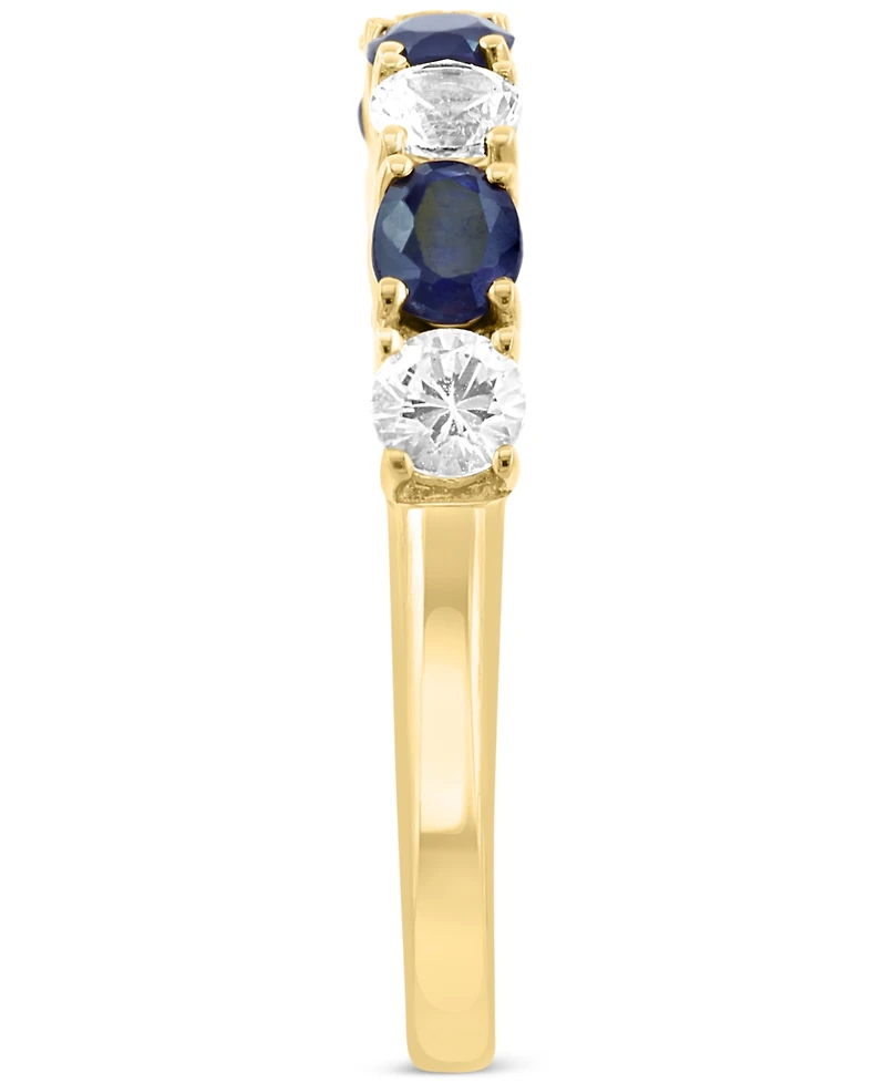 Effy Blue & White Sapphire (1-1/10 ct. t.w.) Band in 14k White Gold. (Also available in Emerald and Ruby)