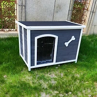 Streamdale Easy Assembly Wooden Dog House for Outdoor Use