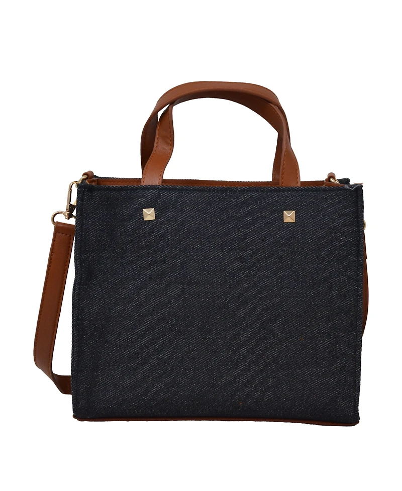 Bebe Rian Canvas Medium Satchel Bag