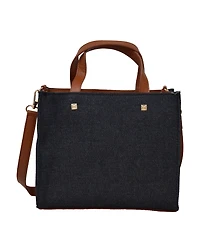 Bebe Rian Canvas Medium Satchel Bag