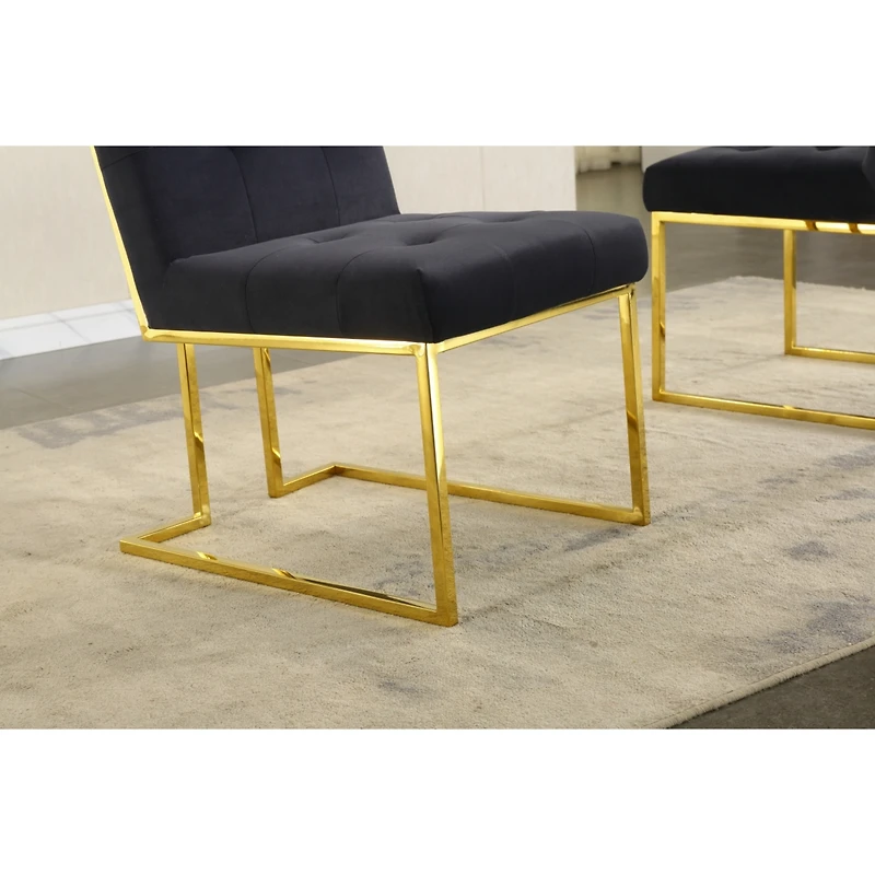 Streamdale Tufted Velvet Dining Chairs (Set of 2)