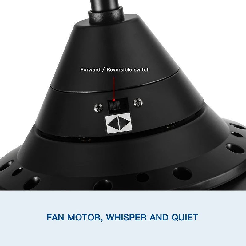 Streamdale 56 In Integrated Led Ceiling Fan Lighting With Black Abs Blade