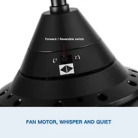 Streamdale 56 In Integrated Led Ceiling Fan Lighting With Black Abs Blade