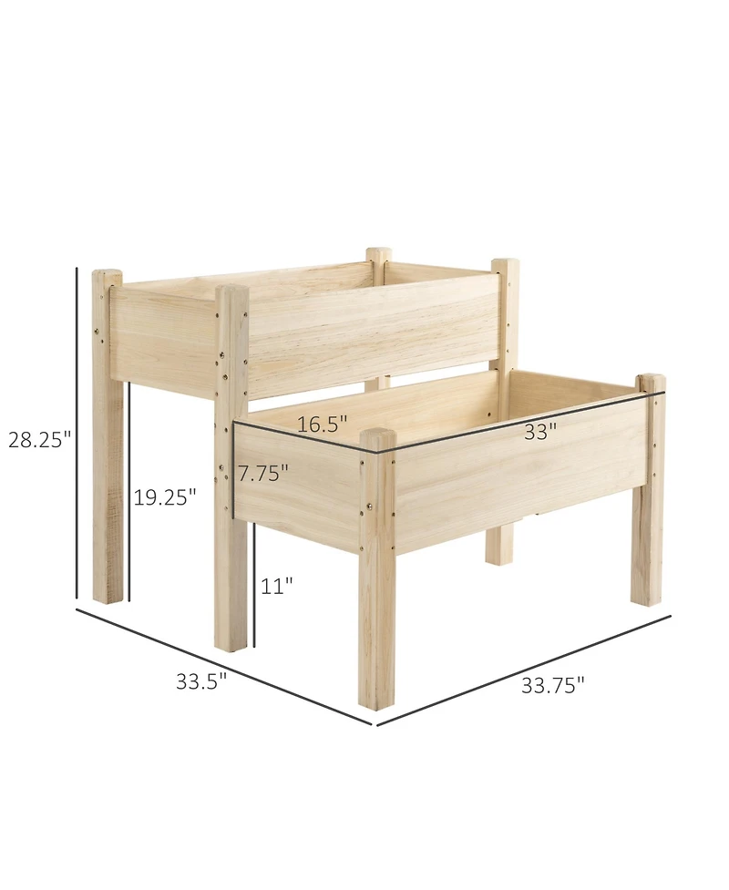 Spacious Double-Decker Garden Bed Maximize Space, Enhance Growth