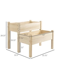 Spacious Double-Decker Garden Bed Maximize Space, Enhance Growth