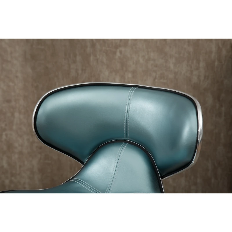 Streamdale Furniture Luxurious Modern Air Lift Bar Stools with Adjustable Faux Leather Cushions (Set of 2)