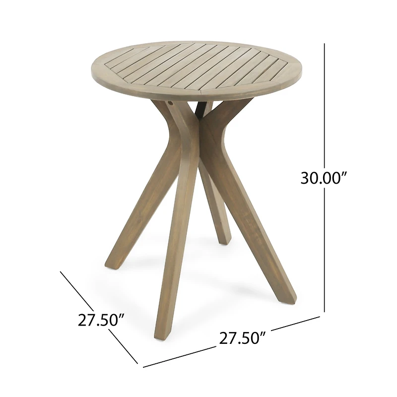 Streamdale Furniture Exquisite Acacia Wood Bistro Table for Sophisticated Outdoor Dining