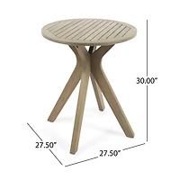 Streamdale Furniture Exquisite Acacia Wood Bistro Table for Sophisticated Outdoor Dining