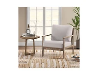 Slickblue Modern Accent Chair with Solid Rubber Wood Armrests
