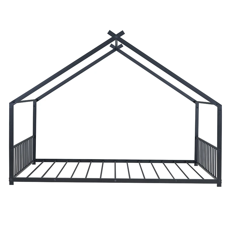Streamdale Full Metal House Bed, White