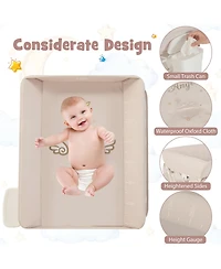 Portable Baby Changing Table with 3-Level Adjustable Height Convenient and Comfortable for Diapering on the Go
